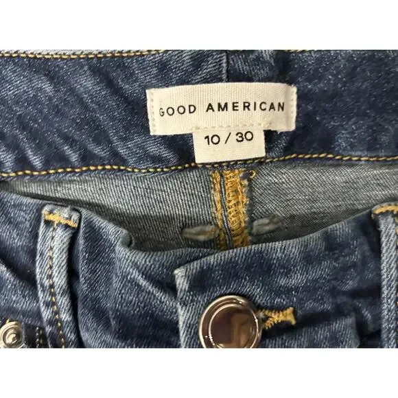 NWT Good American Good Legs Skinny Crop Jeans with Raw Hem 10/30 - Picture 4 of 5